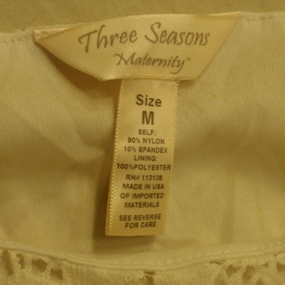Three Season Maternity Crochet Babydoll Top - Picture 2 of 4